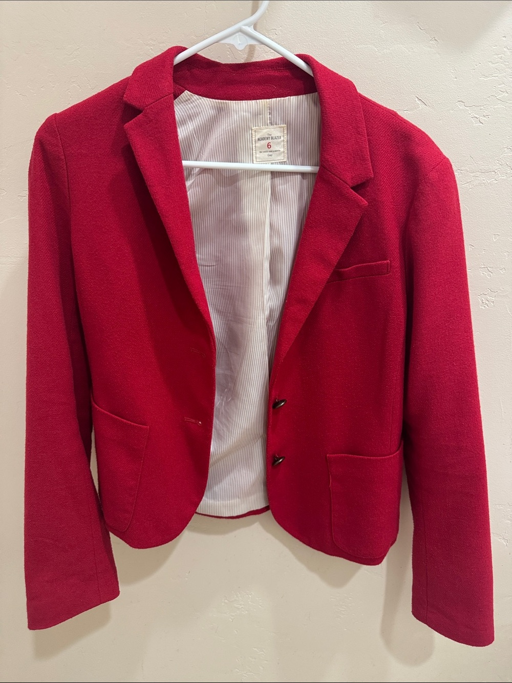 Red Women's Blazer Jacket by the Academy Blazer